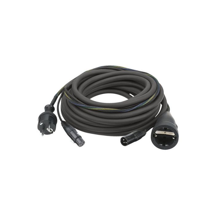 DAP FP0920B - 20 mtr Schuko/XLR Female - Schuko/XLR Male - Power + audio