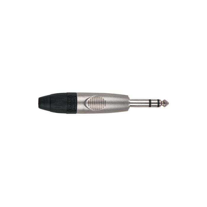 Dap 6.3mm Jack X-type Stereo with black endcap Nickel housing