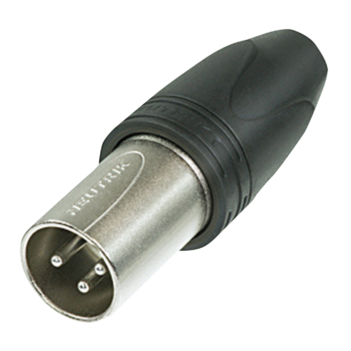 Neutrik XLR 'Heavy Duty' IP connector 3p Male Silver Housing, silver contacts 25 stuks