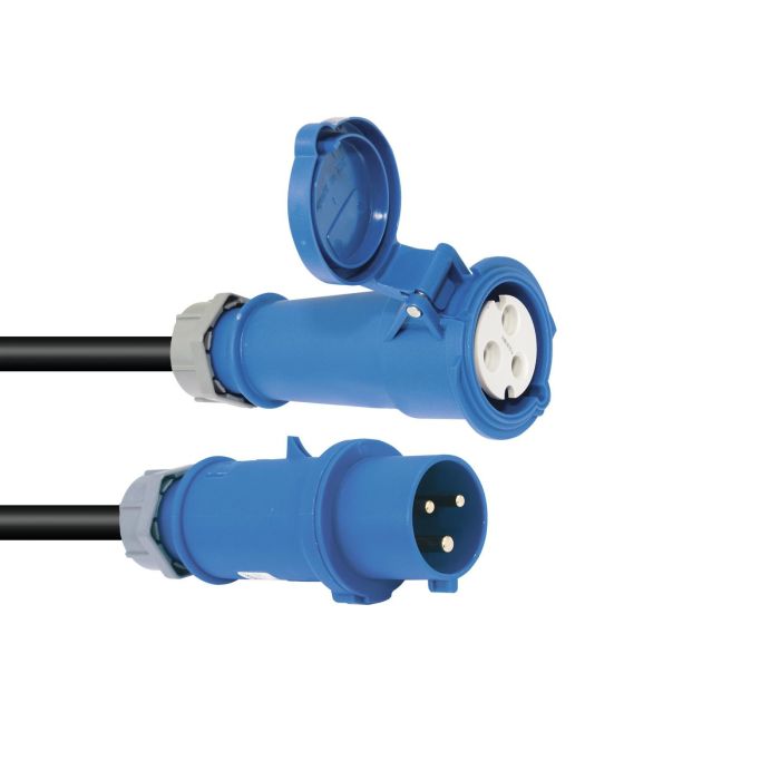 PSSO CEE Verlengkabel 32Amp 3x6mm 10mtr blauw ( Camping en markt kabel)