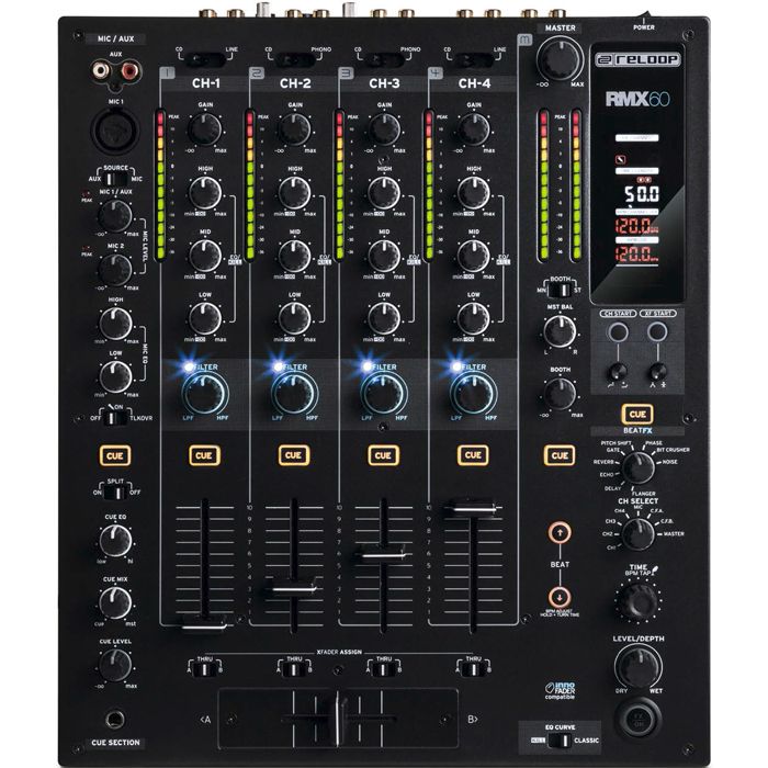 Reloop RMX-60 Digital Digitale 4+1 channel DJ Mixer met FX