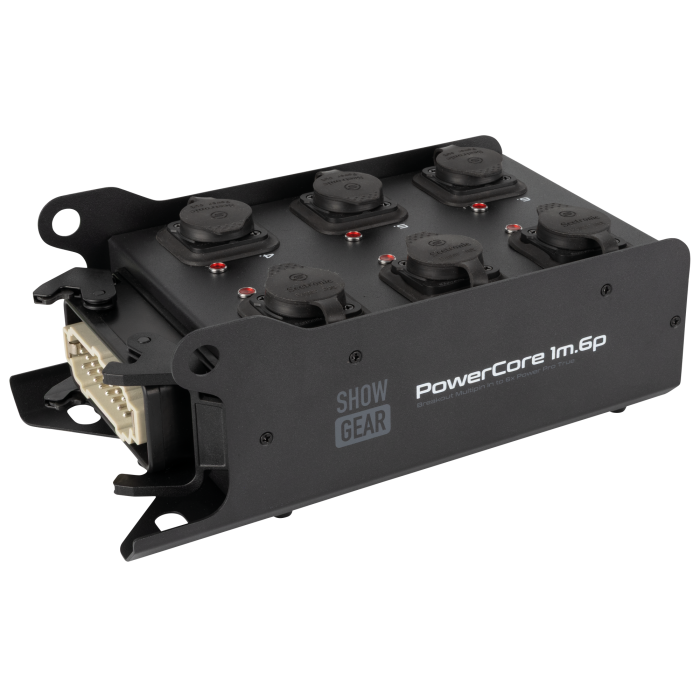Showgear PowerCore 1m.6p Breakout Multipin H16 in naar 6x Power Pro True