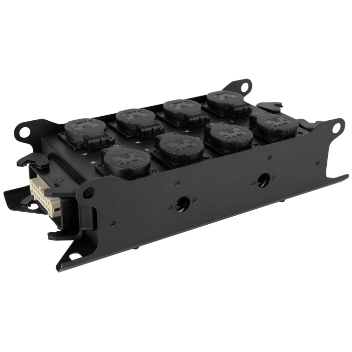 Showgear PowerCore 2m.8s Breakout Multipin H16 in/uit naar 8x Schuko Showgear