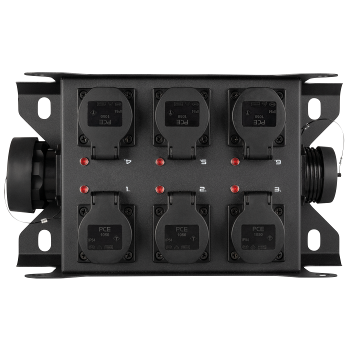 Showgear PowerCore 2s.6s
Breakout Multipin S19 in/uit naar 6x Shuko