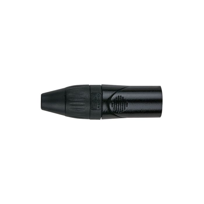 Dap XLR connector 3polig X-type Male black Black endcap
