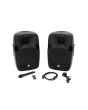 OMNITRONIC XFM-212AP Active 2-Way Speaker Set with Wireless Microphone