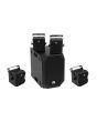 OMNITRONIC Set BOB-10A zwart + 4x BOB-4 zwart