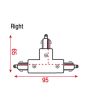 Artecta 1-Phase Right T-Connector Zwart (RAL9004)