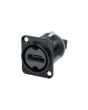 Neutrik HDMI feedthrough adapter D-shape housing, Black
