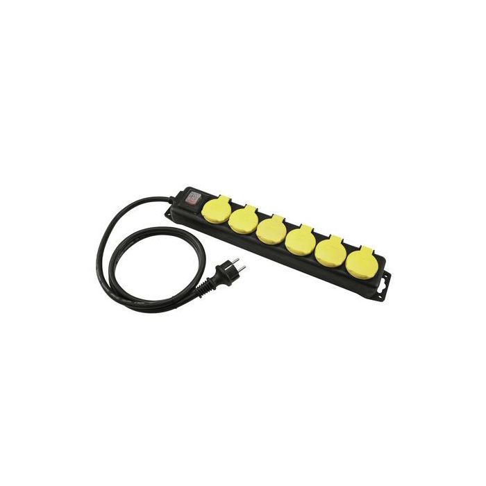 EUROLITE Distributor 6-fold IP44 bk 10 m