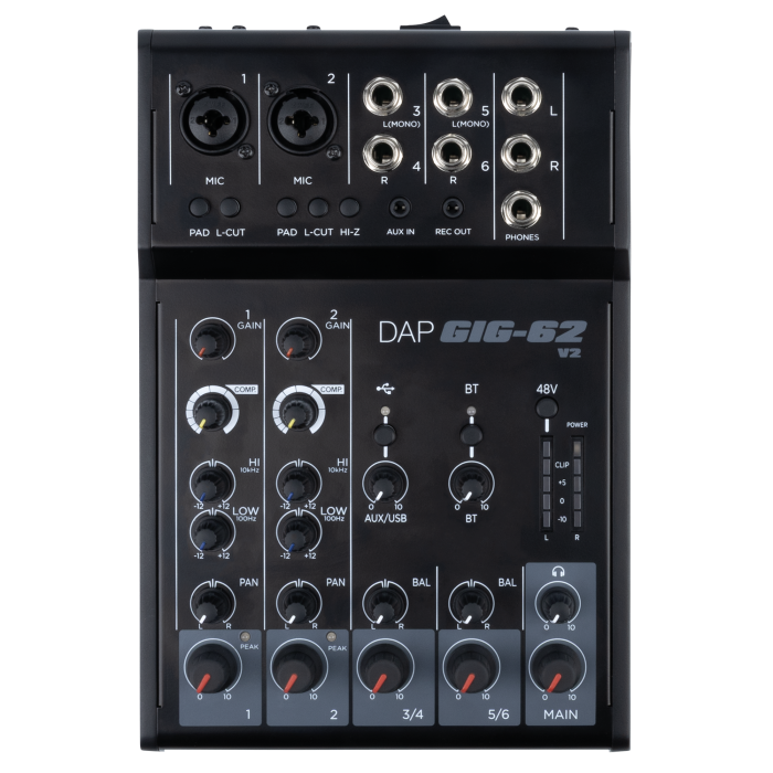 DAP GIG-62 V2
6-channel analogue mixer
