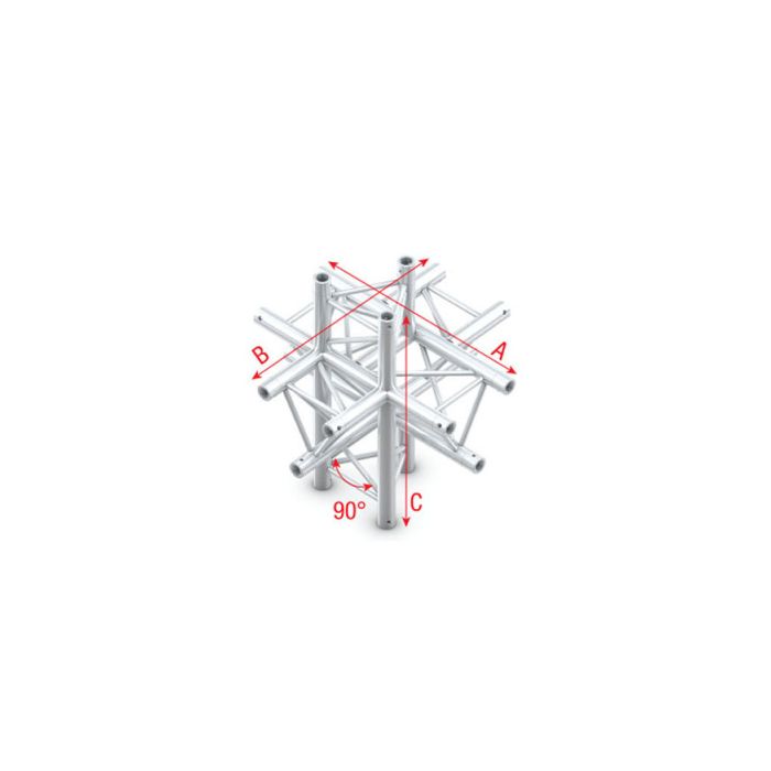 Milos ACB61 - PT30022 Cross up/down 6-way Pro-30 Triangle P Truss