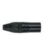 Dap XLR connector 3polig  X-type Male black Black endcap 